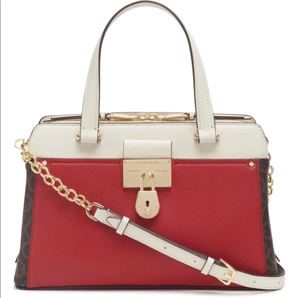 Red Calvin Camille Satchel